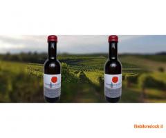 bottiglie di vino San Giovese e Trebbiano