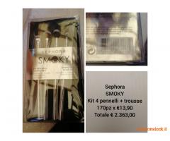 Stock kit 4 pennelli + trusse Sephora smoky, 170 pezzi